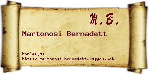 Martonosi Bernadett névjegykártya
